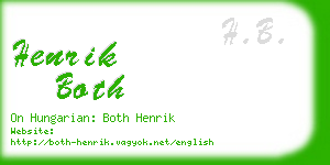 henrik both business card